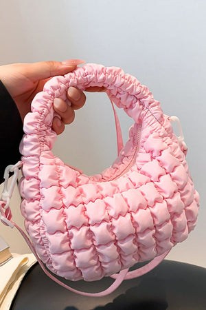 Quilted Puffy Removable Strap Crossbody Bag