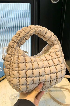 Quilted Puffy Removable Strap Crossbody Bag