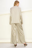 CHILL ZONE SATIN BUTTON UP