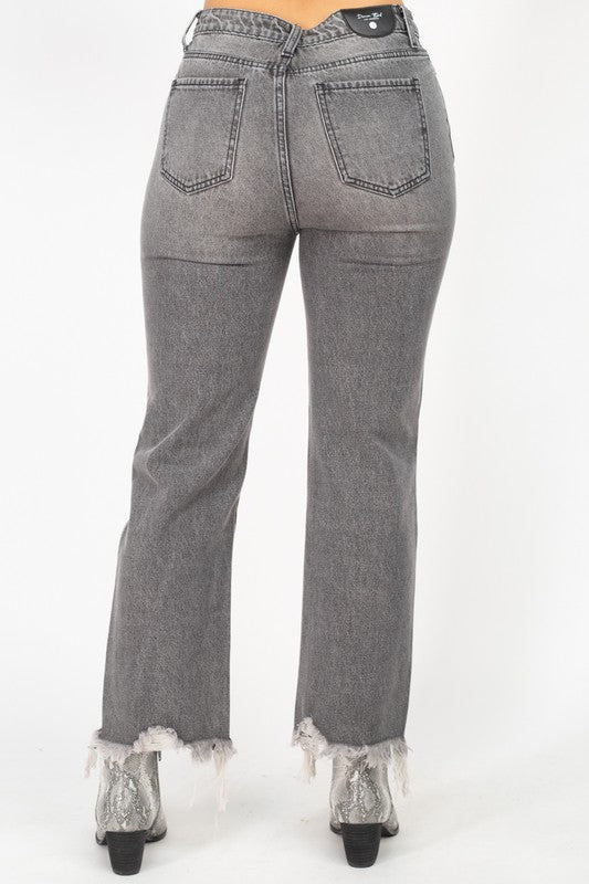 TAKE THE TOWN STRAIGHT JEANS IN GREY WASH
