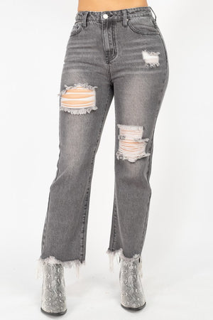 TAKE THE TOWN STRAIGHT JEANS IN GREY WASH