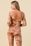 Bursting With Joy Long Sleeve Romper in Cocoa