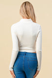 Country Club and Cocktails Zip Up Polo in Cream