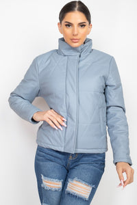Sedona Sights Quilted Jacket Dusty Blue