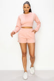 PLANS ARE OPEN PULLOVER PINK