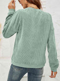 Round Neck Dropped Shoulder THE HELL I WON'T Graphic Sweatshirt