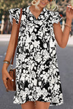 Bellanca Tie Neck Butterfly Sleeve Dress