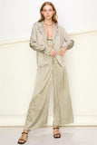 CHILL ZONE SATIN BUTTON UP