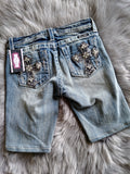 MISS ME JK5772P LITTLE GIRLS BERMUDA SHORTS
