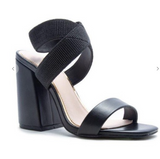 LUCA CHUNK HEEL BLACK