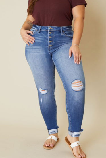 Kan Can Palisades Plus Size High Rise Skinny Jeans