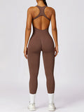 Cutout Racerback Active Jumpsuit