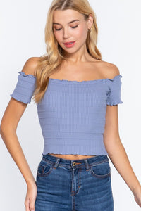 SURE THING OFF THE SHOULDER TOP