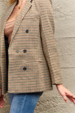 Plaid Double-Breasted Blazer