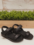 Cloud Nine BLACK Velcro Strap Sandals
