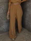UNCONDITIONAL LINEN PANTS IN PEANUT BUTTER