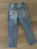 Vervet Beverly Super High Rise Distressed Straight Jean