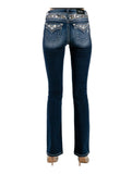 MISS ME GOT IT TWISTED MID-RISE BOOTCUT JEANS M3835B