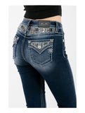 MISS ME GOT IT TWISTED MID-RISE BOOTCUT JEANS M3835B